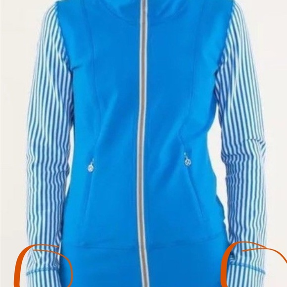 Lululemon Daily Yoga Women's Jacket with Striped Sleeves Size 8 - Picture 9 of 9